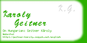 karoly geitner business card